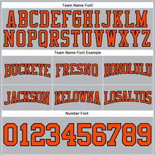 Load image into Gallery viewer, Custom Stitched Gray Orange-Black Football Pullover Sweatshirt Hoodie