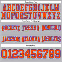 Load image into Gallery viewer, Custom Stitched Gray Orange-Purple Football Pullover Sweatshirt Hoodie