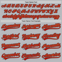 Load image into Gallery viewer, Custom Gray Navy Old Gold-Red Authentic Throwback Baseball Jersey