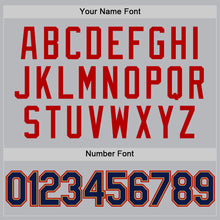 Load image into Gallery viewer, Custom Gray Navy Old Gold-Red Authentic Throwback Baseball Jersey