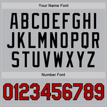 Load image into Gallery viewer, Custom Gray Red-Black Authentic Throwback Baseball Jersey