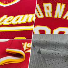 Load image into Gallery viewer, Custom Gray Royal-Red Authentic Throwback Baseball Jersey