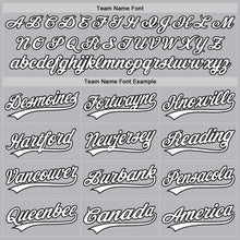Load image into Gallery viewer, Custom Gray White-Black Authentic Throwback Baseball Jersey