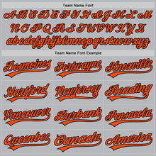 Load image into Gallery viewer, Custom Gray Orange-Black Authentic Throwback Baseball Jersey