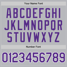 Load image into Gallery viewer, Custom Gray Purple-White Authentic Throwback Baseball Jersey