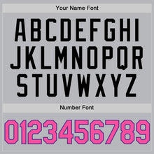 Load image into Gallery viewer, Custom Gray Pink Purple-Black Authentic Throwback Baseball Jersey