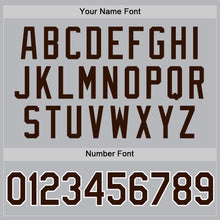 Load image into Gallery viewer, Custom Gray Brown-White Authentic Throwback Baseball Jersey