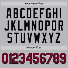 Load image into Gallery viewer, Custom Gray Maroon-Black Authentic Throwback Baseball Jersey