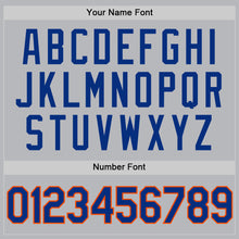 Load image into Gallery viewer, Custom Gray Royal-Orange Authentic Throwback Baseball Jersey