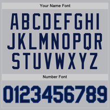 Load image into Gallery viewer, Custom Gray Navy-Blue Authentic Throwback Baseball Jersey