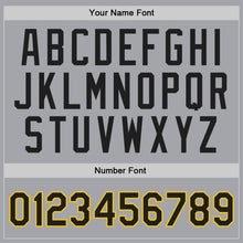 Load image into Gallery viewer, Custom Gray Black-Gold Authentic Throwback Basketball Jersey