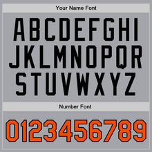 Load image into Gallery viewer, Custom Gray Orange-Black Authentic Throwback Basketball Jersey