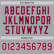 Load image into Gallery viewer, Custom Gray Maroon-White Authentic Throwback Basketball Jersey