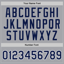 Load image into Gallery viewer, Custom Gray Navy-White Authentic Throwback Basketball Jersey