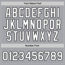 Load image into Gallery viewer, Custom Gray White-Black Authentic Throwback Basketball Jersey