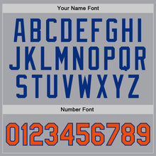 Load image into Gallery viewer, Custom Gray Orange-Royal Authentic Throwback Basketball Jersey