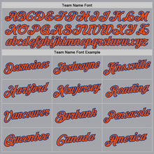 Load image into Gallery viewer, Custom Gray Orange-Royal Authentic Throwback Basketball Jersey