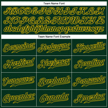 Load image into Gallery viewer, Custom Green Green-Gold Authentic Baseball Jersey