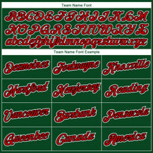 Load image into Gallery viewer, Custom Green Red-Black Authentic Baseball Jersey