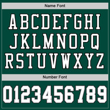 Load image into Gallery viewer, Custom Green White-Gray Mesh Authentic Throwback Football Jersey