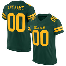 Load image into Gallery viewer, Custom Green Gold Mesh Authentic Football Jersey