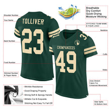 Load image into Gallery viewer, Custom Green Cream Mesh Authentic Football Jersey