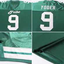 Load image into Gallery viewer, Custom Green Cream Mesh Authentic Football Jersey