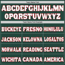 Load image into Gallery viewer, Custom Green White-Red Mesh Authentic Football Jersey