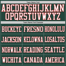 Load image into Gallery viewer, Custom Green White-Red Mesh Authentic Football Jersey