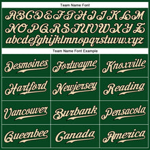 Load image into Gallery viewer, Custom Green Cream-Black Authentic Sleeveless Baseball Jersey