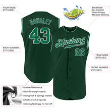 Load image into Gallery viewer, Custom Green Kelly Green-White Authentic Sleeveless Baseball Jersey