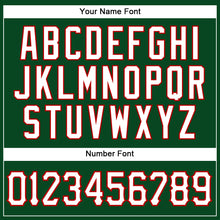 Load image into Gallery viewer, Custom Green White-Red Authentic Sleeveless Baseball Jersey