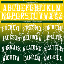 Load image into Gallery viewer, Custom Green White-Gold Round Neck Sublimation Basketball Suit Jersey