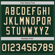 Load image into Gallery viewer, Custom Green Cream-Black Authentic Baseball Jersey