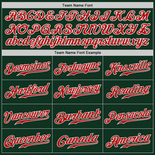 Load image into Gallery viewer, Custom Green Red-White Authentic Baseball Jersey