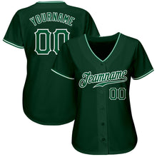 Load image into Gallery viewer, Custom Green Kelly Green-White Authentic Baseball Jersey