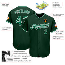 Load image into Gallery viewer, Custom Green Kelly Green-White Authentic Baseball Jersey