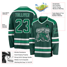Load image into Gallery viewer, Custom Green Kelly Green-White Hockey Jersey
