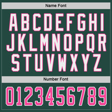 Load image into Gallery viewer, Custom Green Pink-White Hockey Jersey