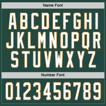 Load image into Gallery viewer, Custom Green White-Old Gold Hockey Jersey