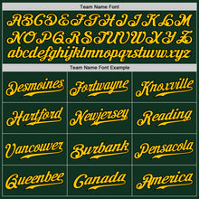 Load image into Gallery viewer, Custom Green Gold-Black Authentic Baseball Jersey