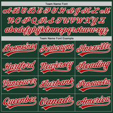 Load image into Gallery viewer, Custom Green Red-White Authentic Baseball Jersey