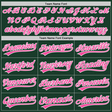 Load image into Gallery viewer, Custom Green Pink-White Authentic Baseball Jersey