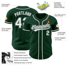 Load image into Gallery viewer, Custom Green White-Gray Authentic Baseball Jersey