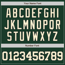 Load image into Gallery viewer, Custom Green City Cream-Black Authentic Baseball Jersey