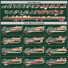 Load image into Gallery viewer, Custom Green Vintage USA Flag-Cream Authentic Baseball Jersey