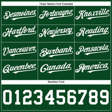 Load image into Gallery viewer, Custom Green White Authentic Baseball Jersey