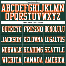 Load image into Gallery viewer, Custom Green White-Orange Mesh Authentic Football Jersey