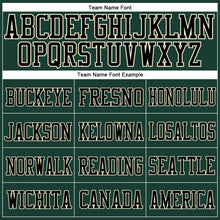 Load image into Gallery viewer, Custom Green Black-Cream Mesh Authentic Football Jersey