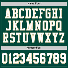 Load image into Gallery viewer, Custom Green White City Cream-Black Mesh Authentic Football Jersey